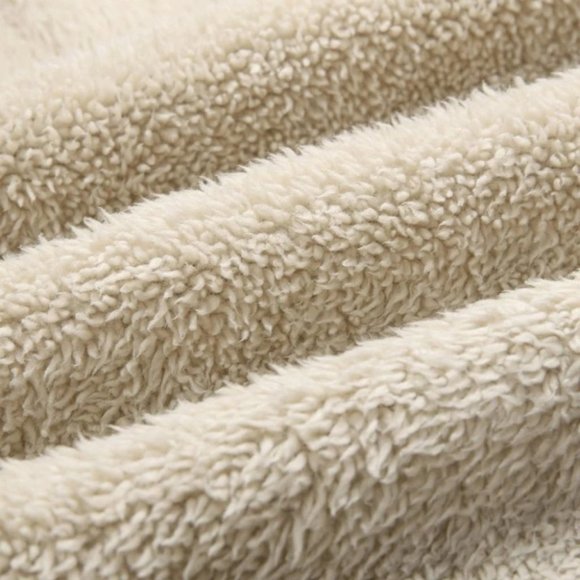 Grey And White Teddy Mens Denim Jacket - Picture 4 of 5